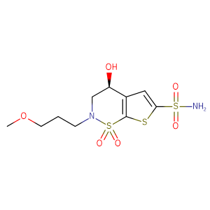 (S)-4-Hydroxy-2-(3-methoxypropyl)-3,4-dihydro-2H-thieno[3,2-e][1,2]thiazine-6-sulfonamide 1,1-dioxide,CAS No. 154127-42-1.