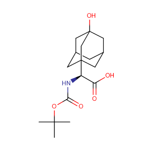 BOC-3-Hydroxy-1-adamantyl-D-Glycine,CAS No. 361442-00-4.