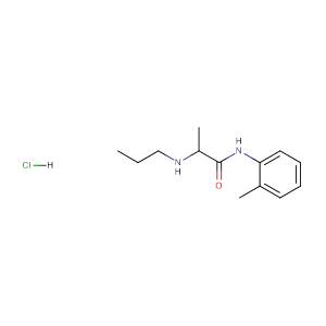 Propitocaine hydrochloride,CAS No. 1786-81-8.