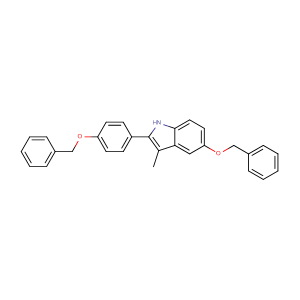 3-Methyl-5-(phenylmethoxy)-2-[4-(phenylmethoxy)phenyl]-1H-indole,CAS No. 198479-63-9.