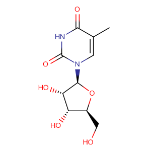 1-(2-L-ribofuranosyl)thymine,CAS No. 26879-47-0.