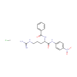 (S)-N-(5-Guanidino-1-((4-nitrophenyl)amino)-1-oxopentan-2-yl)benzamide hydrochloride,CAS No. 21653-40-7.
