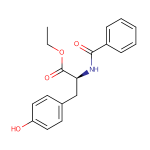 Ethyl N-benzoyl-L-tyrosinate,CAS No. 3483-82-7.