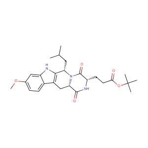 (3S,6S,12aS)-1,2,3,4,6,7,12,12a-Octahydro-9-methoxy-6-(2-methylpropyl)-1,4-dioxopyrazino[1',2':1,6]pyrido[3,4-b]indole-3-propanoic acid 1,1-dimethylethyl ester,CAS No. 461054-93-3.