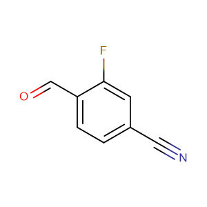 Benzonitrile, 3-fluoro-4-formyl-,CAS No. 105942-10-7.