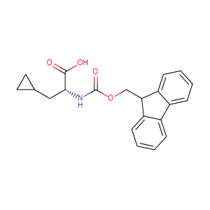 (R)-2-((((9H-Fluoren-9-yl)methoxy)carbonyl)amino)-3-cyclopropylpropanoic acid,CAS No. 170642-29-2.