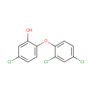 5-Chloro-2-(2,4-dichlorophenoxy)phenol,CAS No. 3380-34-5.