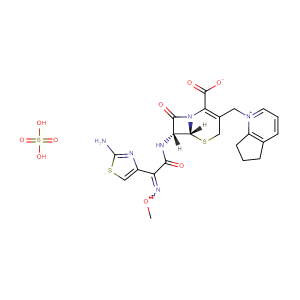 Cefpirome sulfate,CAS No. 98753-19-6.