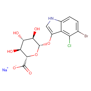 5-Bromo-4-chloro-3-indolyl-beta-D-glucuronide sodium salt,CAS No. 129541-41-9.