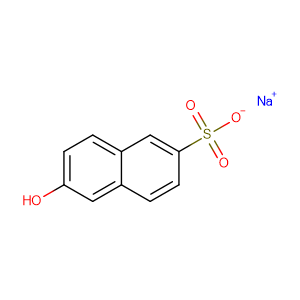 Sodium 6-hydroxynaphthalene-2-sulfonate,CAS No. 135-76-2.