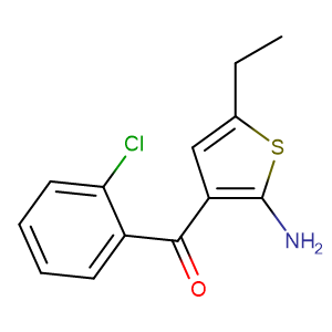 (2-Amino-5-ethylthiophen-3-yl)(2-chlorophenyl)methanone,CAS No. 50508-60-6.