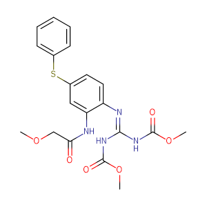 N-(2-methoxy acetamido-4-phenylthiophenyl)-N',N"-bis-methoxycarbonyl-guanidine,CAS No. 58306-30-2.