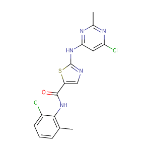 2-((6-Chloro-2-methylpyrimidin-4-yl)amino)-N-(2-chloro-6-methylphenyl)thiazole-5-carboxamide,CAS No. 302964-08-5.