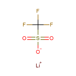 lithium(1+) ion trifluoromethanesulfonate,CAS No. 33454-82-9.