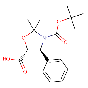 (4S,5R)-3-(tert-Butoxycarbonyl)-2,2-dimethyl-4-phenyloxazolidine-5-carboxylic acid,CAS No. 143527-70-2.