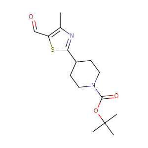 tert-Butyl 4-(5-formyl-4-methylthiazol-2-yl)piperidine-1-carboxylate,CAS No. 850374-97-9.