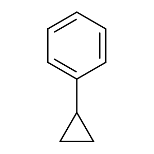 Cyclopropylbenzene,CAS No. 873-49-4.