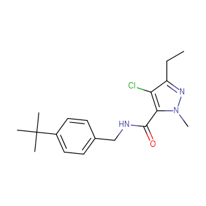 Tebufenpyrad,CAS No. 119168-77-3.