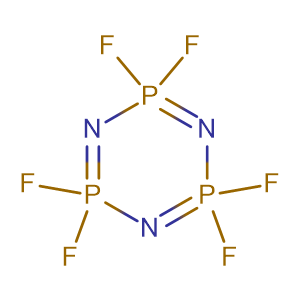 2,2,4,4,6,6-hexafluoro-1,3,5-triaza-2$l^{5},4$l^{5},6$l^{5}-triphosphacyclohexa-1,3,5-triene,CAS No. 15599-91-4.