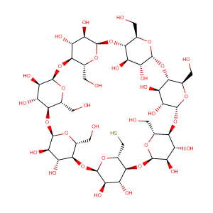 mono-thiol Î²-cyclodextrin,CAS No. 81644-55-5.