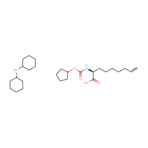 (2S)-2-[[(cyclopentyloxy)carbonyl]amino]-8-Nonenoic acid compd. with N-cyclohexylcyclohexanamine (1:1),CAS No. 769167-56-8.
